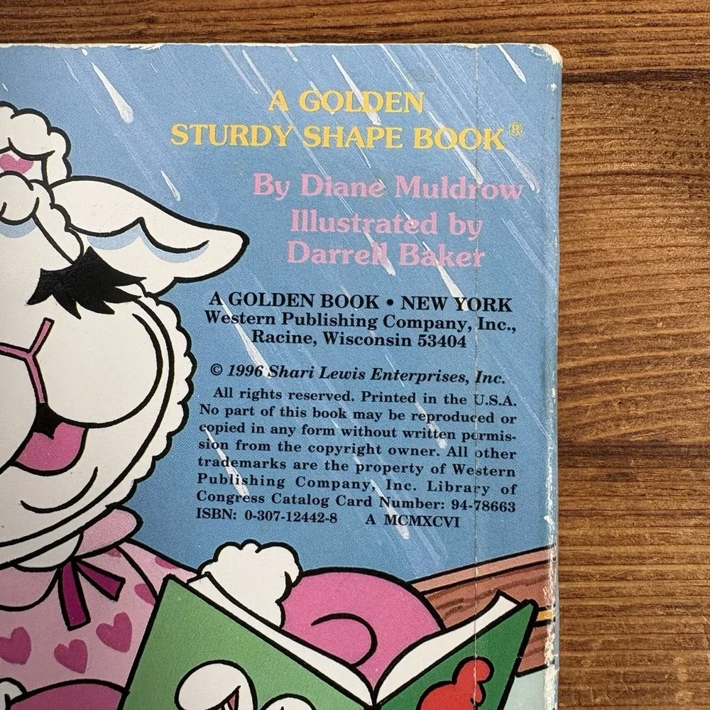 1996 Baby Lamb Chop & Friends The Picnic Surprise Golden Books Shaped Board Book